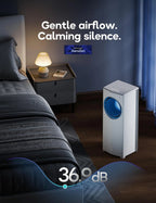 Windowless Portable Air Conditioner, 26.3" Small Evaporative Air Cooler for Room No Window, 3-Speed Settings, 4 Modes, 7H Timer, Remote Control, 4 Ice Packs, Quiet AC Unit for Bedroom