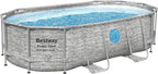 Power Steel Swim Vista Series II 14' x 8' 2" x 39.5" Above Ground Outdoor Swimming Pool Set