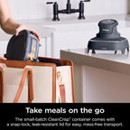 Ninja Crispi 4 in 1 Portable Glass Air Fryer Cooking System 4QT 6 Cup TempWare Glass Containers