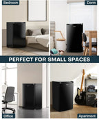 Upstreman 3.2 Cu.Ft Mini Fridge Freezer Single Door Fridge Dorm Fridge Adjustable Thermostat