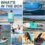 FBSPORT 11' Premium Stand Up Paddle Board Yoga Board with Durable SUP Accessories Carry Bag
