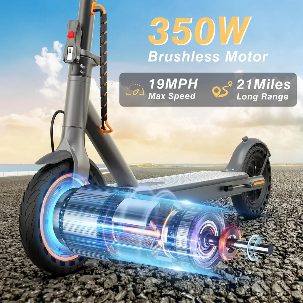 Electric Scooter 350W/500W Motor Top Speed 19/22 mph Max 16/23/28Miles Ranges Foldable E Scooter