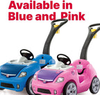 Step2 Whisper Ride II Ride On Push Toy Car Pink Ride On Car with Included Seat Belt Easy Storage