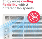 Frigidaire 5,000 BTU Window Air Conditioner with Remote Control, Cools Up to 150 Sq. Ft., Quiet Operation, Eco Mode, 3 Fan Speeds, Auto Restart, White