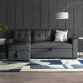 Anyan 83&prime;&prime; Wide Linen Reversible Sleeper Sofa &amp; Chaise