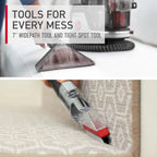 Hoover CleanSlate Plus Portable Carpet & Upholstery Spot Cleaner with Powerful Suction and Multiple Tools