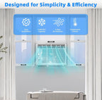 Antarctic Star 12,000 BTU U-Shaped Window Air Conditioner Unit Cools up to 550 Sq.Ft. with 6 Modes 24H Timer, Ultra Quiet Window AC Units