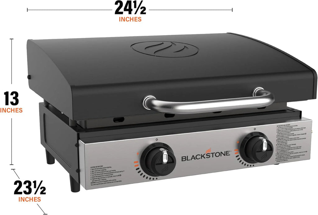 Blackstone 1666 22?? Tabletop Griddle with Stainless Steel Faceplate, Powder Coated Steel, Black