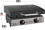 Blackstone 1666 22?? Tabletop Griddle with Stainless Steel Faceplate, Powder Coated Steel, Black