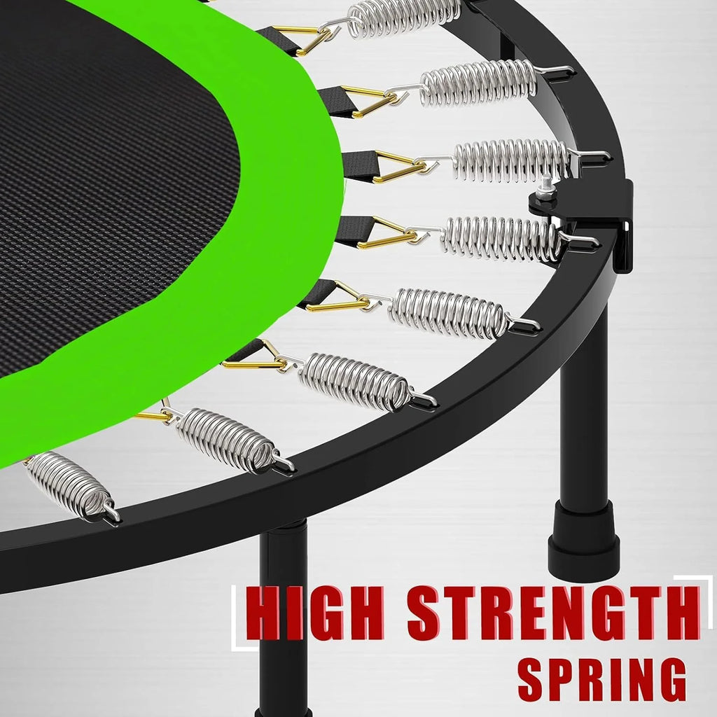 Kanchimi 40" 48" Folding Mini Fitness Indoor Exercise Workout Rebounder Trampoline with Handle, Max Load 330lbs