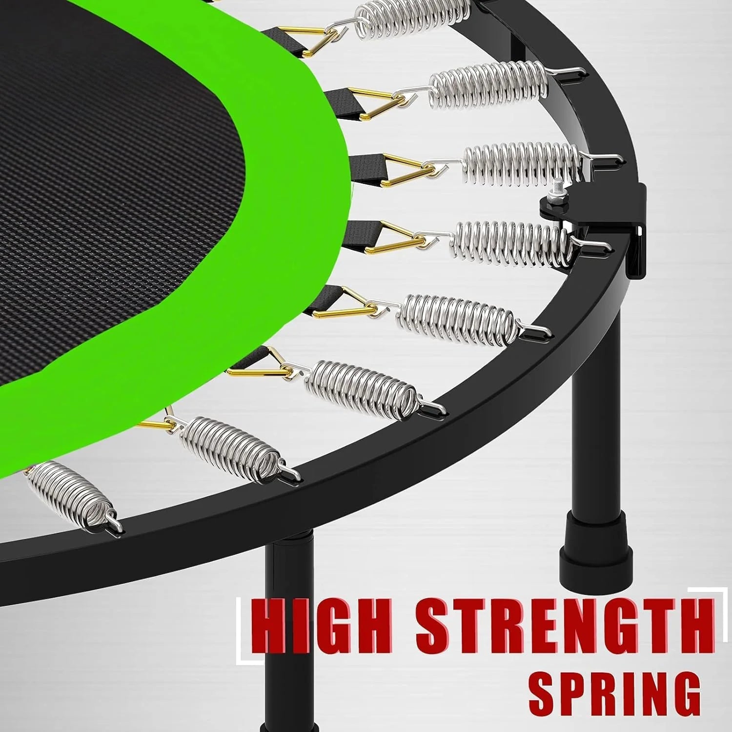 Kanchimi 40" 48" Folding Mini Fitness Indoor Exercise Workout Rebounder Trampoline with Handle, Max Load 330lbs