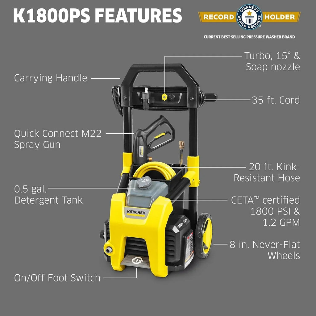 Kärcher Pressure Washer K1700 3 nozzles detergent box