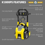 Kärcher Pressure Washer K1700 3 nozzles detergent box