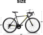 WEIZE Road Bike 700C Wheel City Commuter Bicycle Shimano 14 Speed Drop Bar Racing Adult Bike
