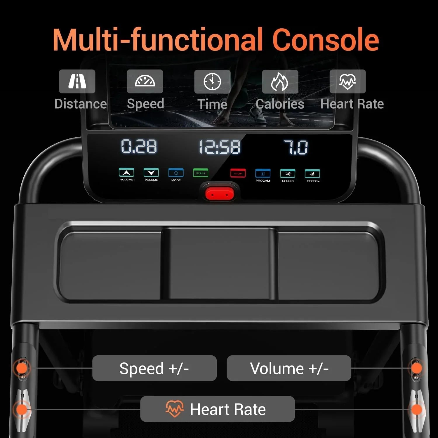 Home Treadmill 15% Incline Treadmill 3.0 hp Quiet Brushless Dual Cushion System