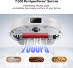 Qrevo Pro Robot Vacuum and Mop with FlexiArm Design Edge Mopping, Dynamic Hot Water Mop Washing and Auto Mop Drying, Intelligent Dirt Detection, 7,000 Pa Suction, Ideal for Carpets