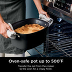 Ninja Slow Cookers 8.5-Quart Multi-Cooker with Dutch oven, steamer, glass lid with integrated spoon, nonstick and oven-safe pot