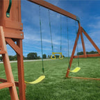 Backyard Discovery Atlantis Cedar Wood Swing Set with Clubhouse and Slide
