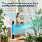 LEVOIT Tower Fan for Bedroom Standing Fan with 28dB Quiet for Sleep Remoter 12H Timer