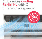 Frigidaire 5,000 BTU Window Air Conditioner with Remote Control, Cools Up to 150 Sq. Ft., Quiet Operation, Eco Mode, 3 Fan Speeds, Auto Restart, White