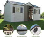 Lifetime 6446 Outdoor Storage Shed 8 x 15 Foot Desert Sand