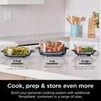 Ninja Crispi 4 in 1 Portable Glass Air Fryer Cooking System 4QT 6 Cup TempWare Glass Containers