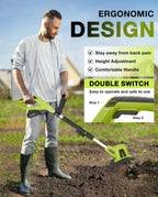 Saker 22V Cordless Electric Garden Tiller Cultivator Lightweight Rototiller for Gardening
