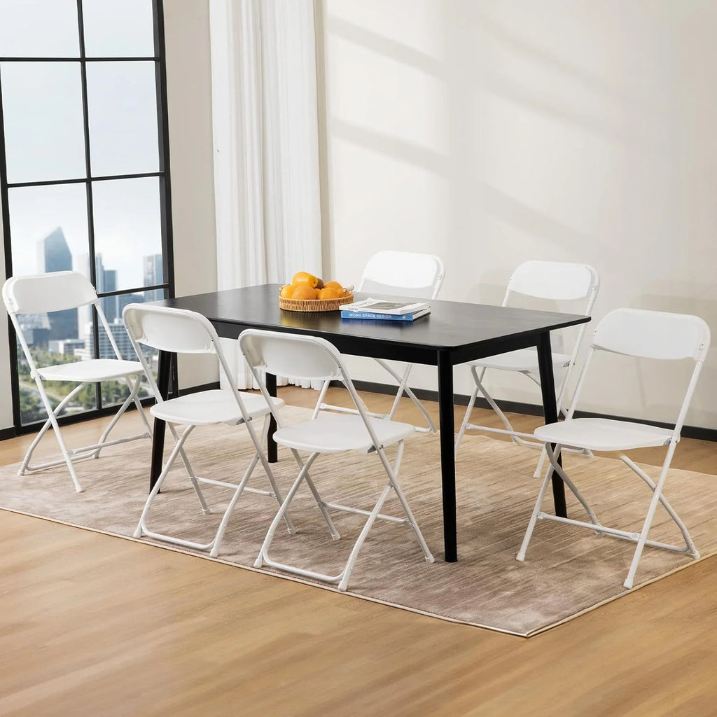 Sweetcrispy Folding Chair 12 Pack, Leather Padded Folding Chairs, Sturdy Metal Foldable Chairs