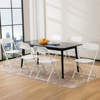 Sweetcrispy Folding Chair 12 Pack, Leather Padded Folding Chairs, Sturdy Metal Foldable Chairs