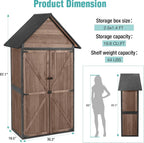 Sheds Outdoor Storage Garden Shed with Metal Frame Structure Adjustable Shelves Capacity Storage