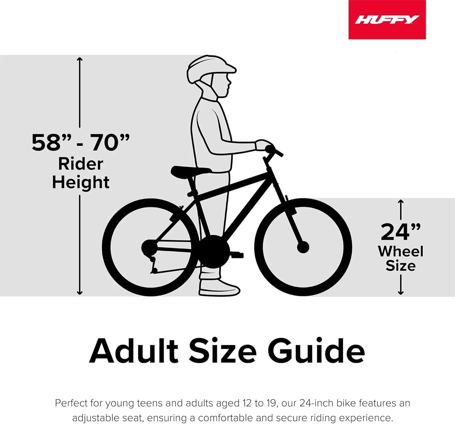 Huffy Stone Mountain Hardtail Mountain Bike for Boys/Girls/Men/Women 20"/24"/26" Sizes