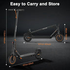 Electric Scooter 350W/500W Powerful Motor 8.5"/10" Solid Tires 19/22Mph 28/21/12 Miles Range