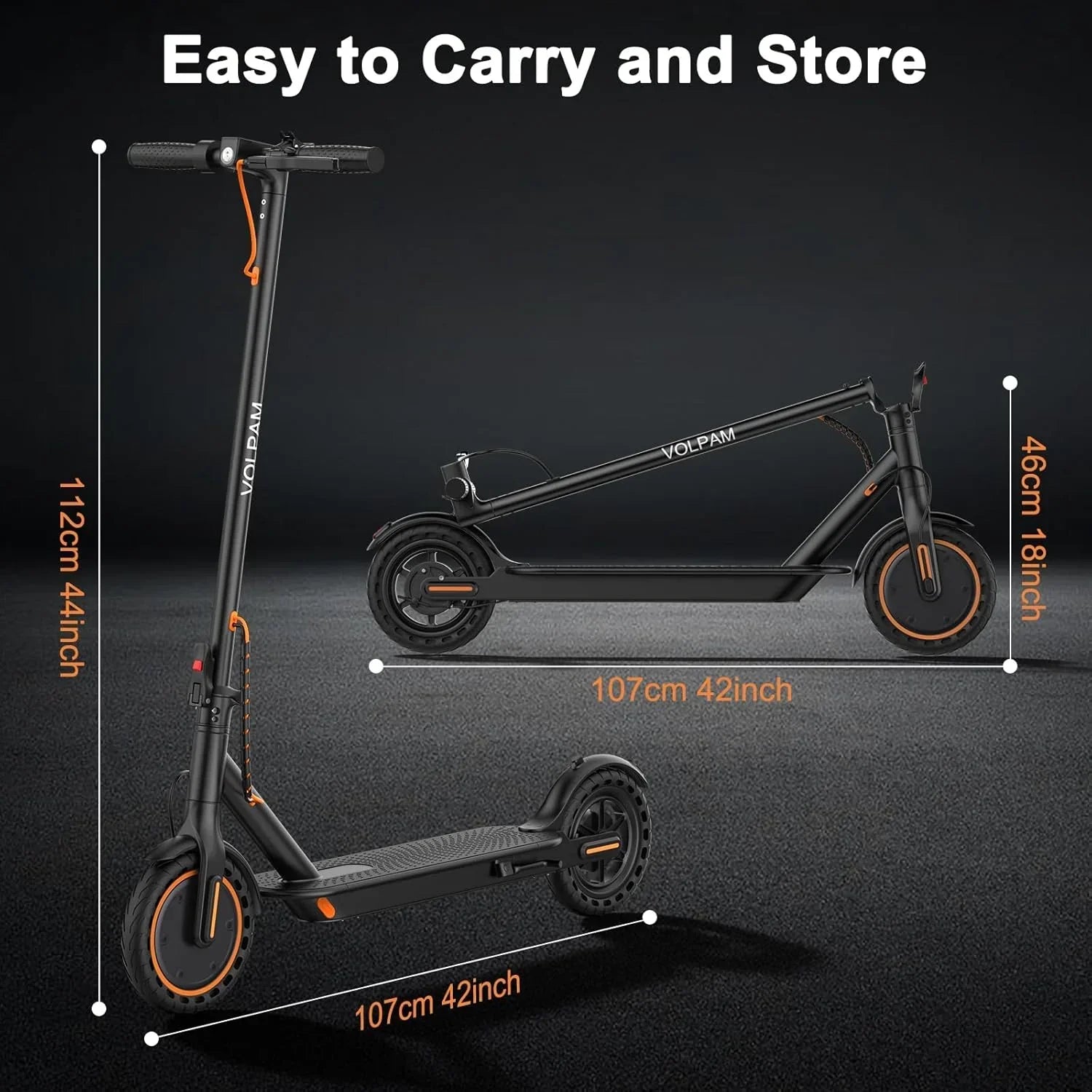 Electric Scooter 350W/500W Powerful Motor 8.5"/10" Solid Tires 19/22Mph 28/21/12 Miles Range