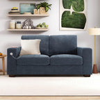 Hanherry 89" Sofa for Living Room, Modern Comfy Sofa with Medium Firm Seat Cushion, Removable Cover,Wide Armrest,USB/Type-C Port,Chenille Fabric Couches for Small Space,Apartment