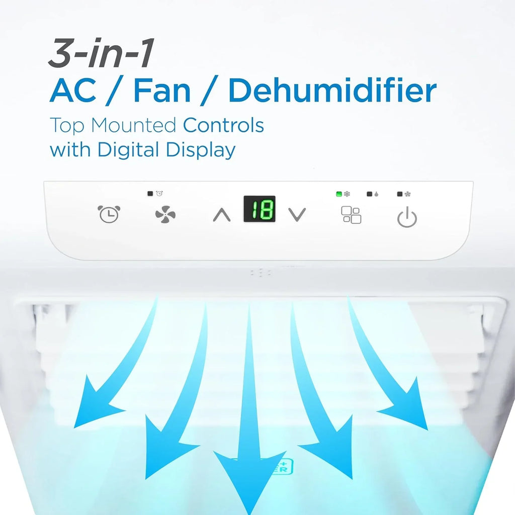 BLACK+DECKER 10,000 BTU Portable Air Conditioner for Rooms up to 450 Sq with Remote Control