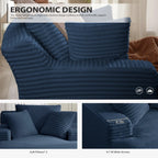 50-inch indoor recliner, oversized corduroy upholstered boneless sofa bed, deep sleeper sofa reading chair, cloud sofa, living room sofa