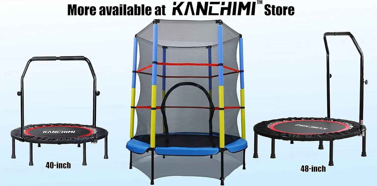 Kanchimi 40" 48" Folding Mini Fitness Indoor Exercise Workout Rebounder Trampoline