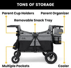 Jeep Wrangler Deluxe 4 Seater Stroller Wagon by Delta Children Premium Quad Stroller Wagon