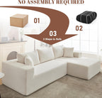 110 Cloud Sectional Couch, Boneless Sofa for Living Room Modular Sectional Sofa with Deep Seat
