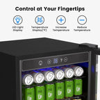 Beverage Refrigerator Cooler 126 Can Mini Fridge Glass Door for Drinks Soda Beer Wine Refrigerator