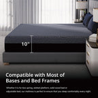 EGOHOME 14 Inch King Size Memory Foam Mattress for Back Pain, Cooling Gel Mattress Bed in a Box, Made in USA, CertiPUR-US Certified, Therapeutic Medium Mattress, 76x80x14 Black