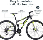 Schwinn Traxion Mountain Bike for Adult Men Women, 29-Inch Wheels, Full Suspension