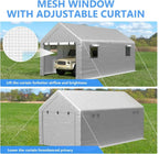 6x8 ft Heavy Duty Carport Tent Portable Garage Removable Side Walls Four Seasons Tarpaulin