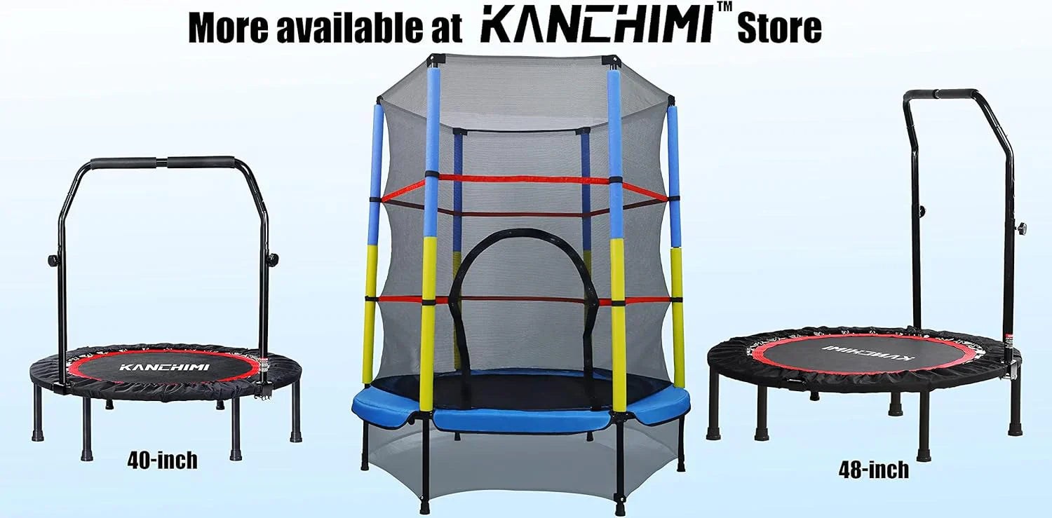 Kanchimi 40" 48" Folding Mini Fitness Indoor Exercise Workout Rebounder Trampoline
