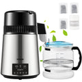 VEVOR 4L Stainless Steel Water Distiller with Timer and Dual Temperature Display
