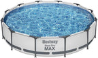 Steel Pro MAX 10 Foot x 30 Inch Round Metal Frame Above Ground Backyard Swimming Pool Set