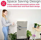 Frigidaire Retro Mini Fridge with Freezer Side Bottle Opener-Small 2 Door Refrigerator Office Bar