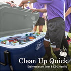 Coleman Insulated Portable Rolling Cooler with Wheels, Leak-Proof Outdoor Hard Cooler, Keeps Ice for Up to 5 Days, 100 Quart