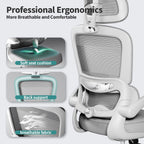 Office Chair Ergonomic Desk Chair, 330 lbs Home Mesh Desk Chair with Wheels, Comfortable Gaming Chair, High Back Office Chair