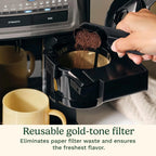 Cuisinart Coffee Maker, Custom Grind and Brew Single Cup Coffee Maker, 6 Cup Sizes, Built-in Stainless Steel Burr Mill, Adjustable Strength, Grind Control and Over Ice Feature, Easy Cleaning, DGB-30